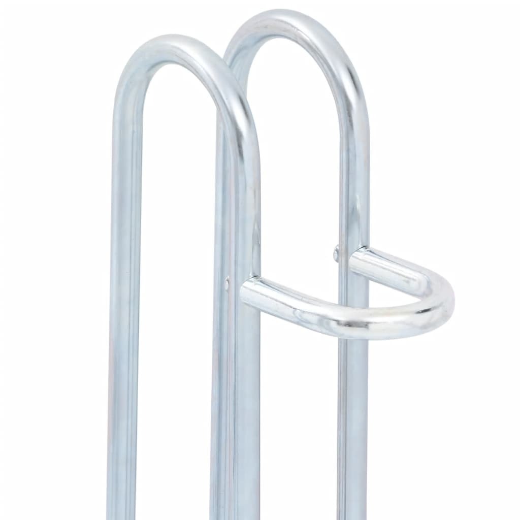Bicycle Stand for 4 Bikes Floor Freestanding Galvanized Steel