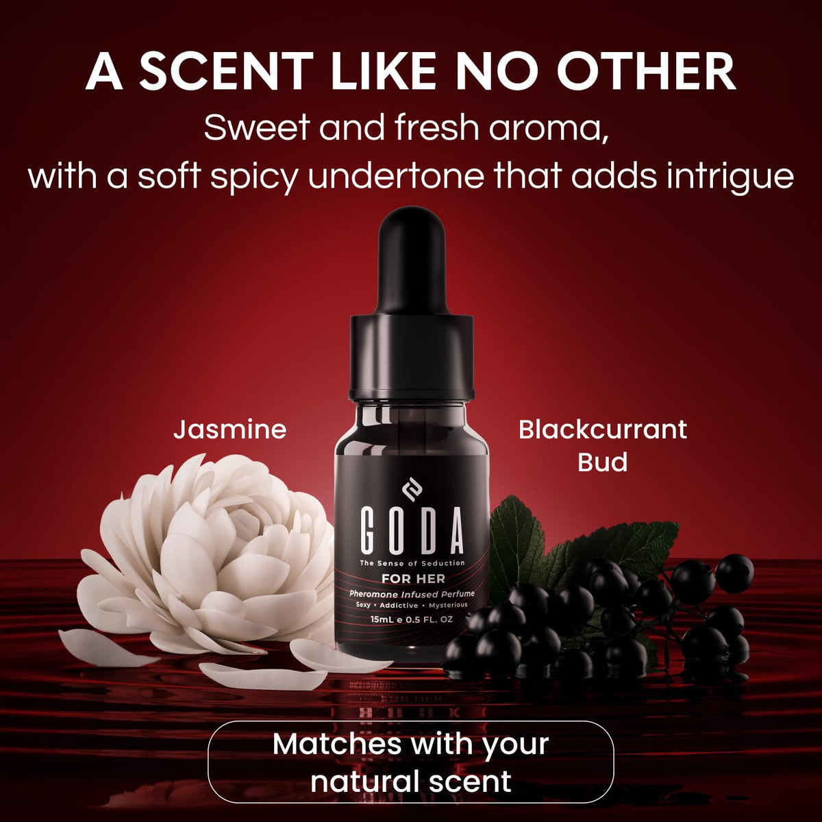 GODA Pheromones Perfume for Women – The Original – Long-Lasting Women's Fragrances with Jasmine and Rose, Vegan & Cruelty-Free – 15ml/0.50 fl. oz Uncle LOL