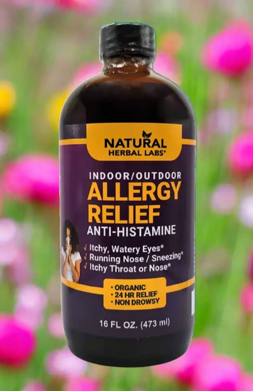 Organic Natural Allergy Relief Formula. Livingston Natural Herbal Labs 16 fl oz VeggieVerve