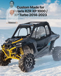 Cab Enclosure Upper Doors, Compatible with Polaris RZR XP 1000/XP Turbo 2014-2023, Soft Upper Doors, Windproof Upgraded Zipper UTV Soft Side Window Kit, Work with Side Mirrors and Windshields VEVOR