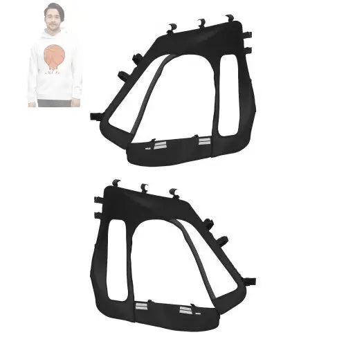 Cab Enclosure Upper Doors, Compatible with Polaris RZR XP 1000/XP Turbo 2014-2023, Soft Upper Doors, Windproof Upgraded Zipper UTV Soft Side Window Kit, Work with Side Mirrors and Windshields VEVOR