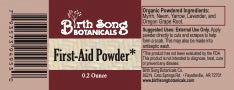 Organic Herbal First Aid Powder for Minor Cuts and Scrapes, with Myrrh, and Yarrow