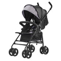 Lightweight Stroller, Compact Easy Fold MultiPosition Recline Canopy Backrest, Carbon Steel Frame, Large Storage Basket,Cup Holder, Umbrella Toddler Baby Stroller for Travel, Light Gray/Black