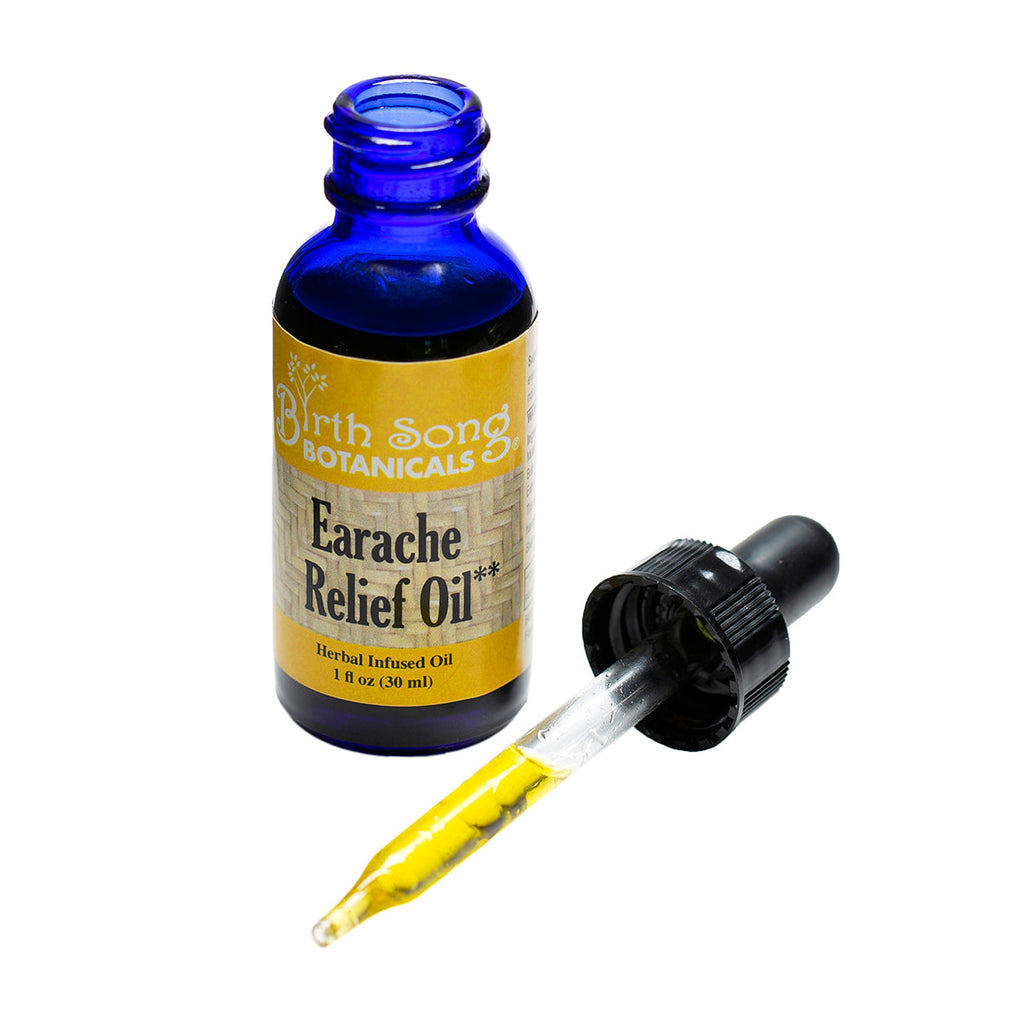 Herbal Earache Relief Oil Blended with Garlic and Mullein Flowers 1 oz