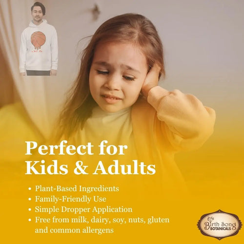 Herbal Earache Relief Oil Blended with Garlic and Mullein Flowers 1 oz Birth Song Botanicals Co.