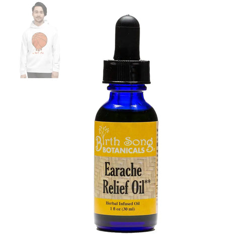 Herbal Earache Relief Oil Blended with Garlic and Mullein Flowers 1 oz Birth Song Botanicals Co.