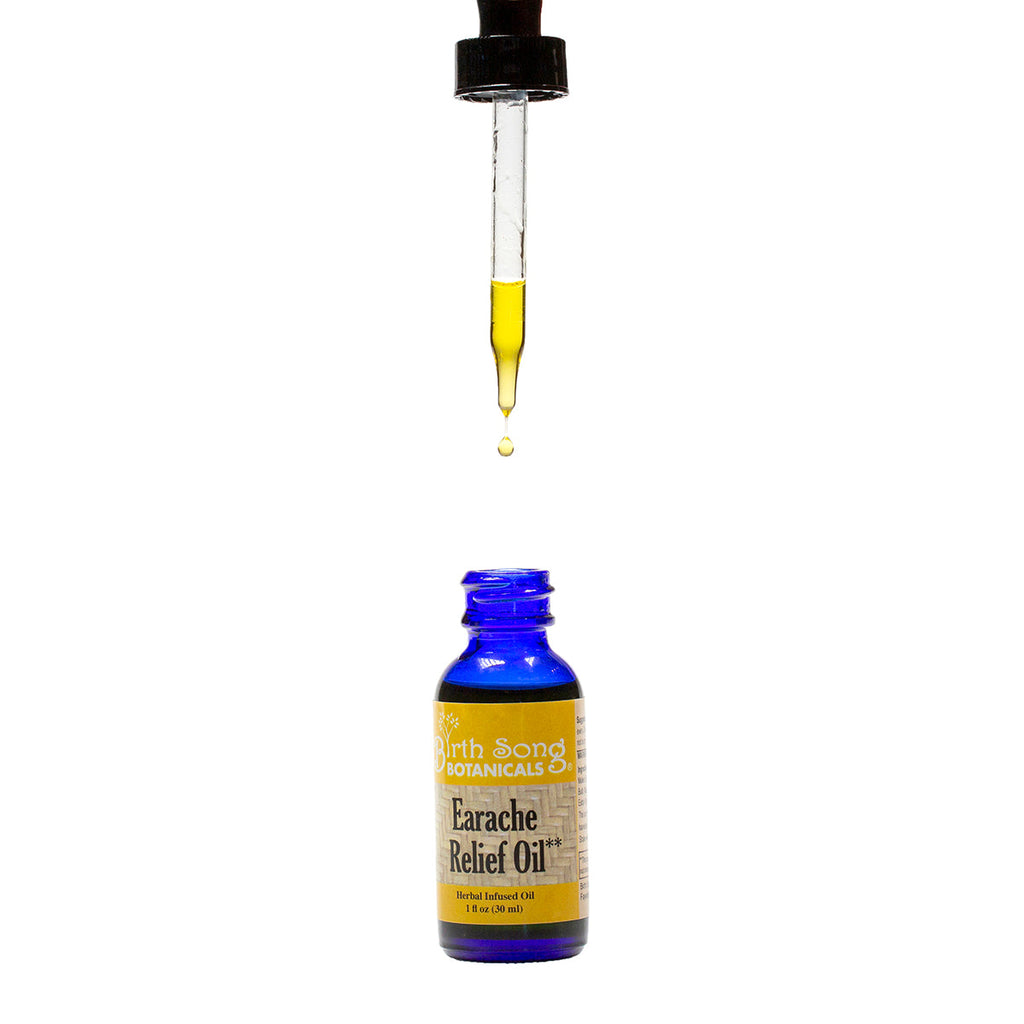 Herbal Earache Relief Oil Blended with Garlic and Mullein Flowers 1 oz