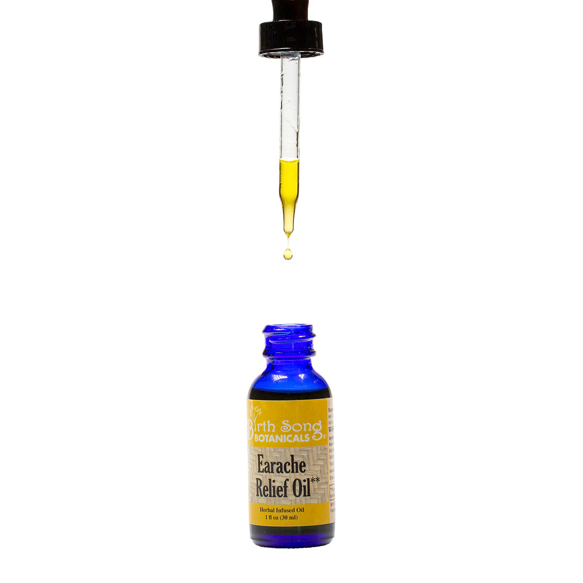 Herbal Earache Relief Oil Blended with Garlic and Mullein Flowers 1 oz