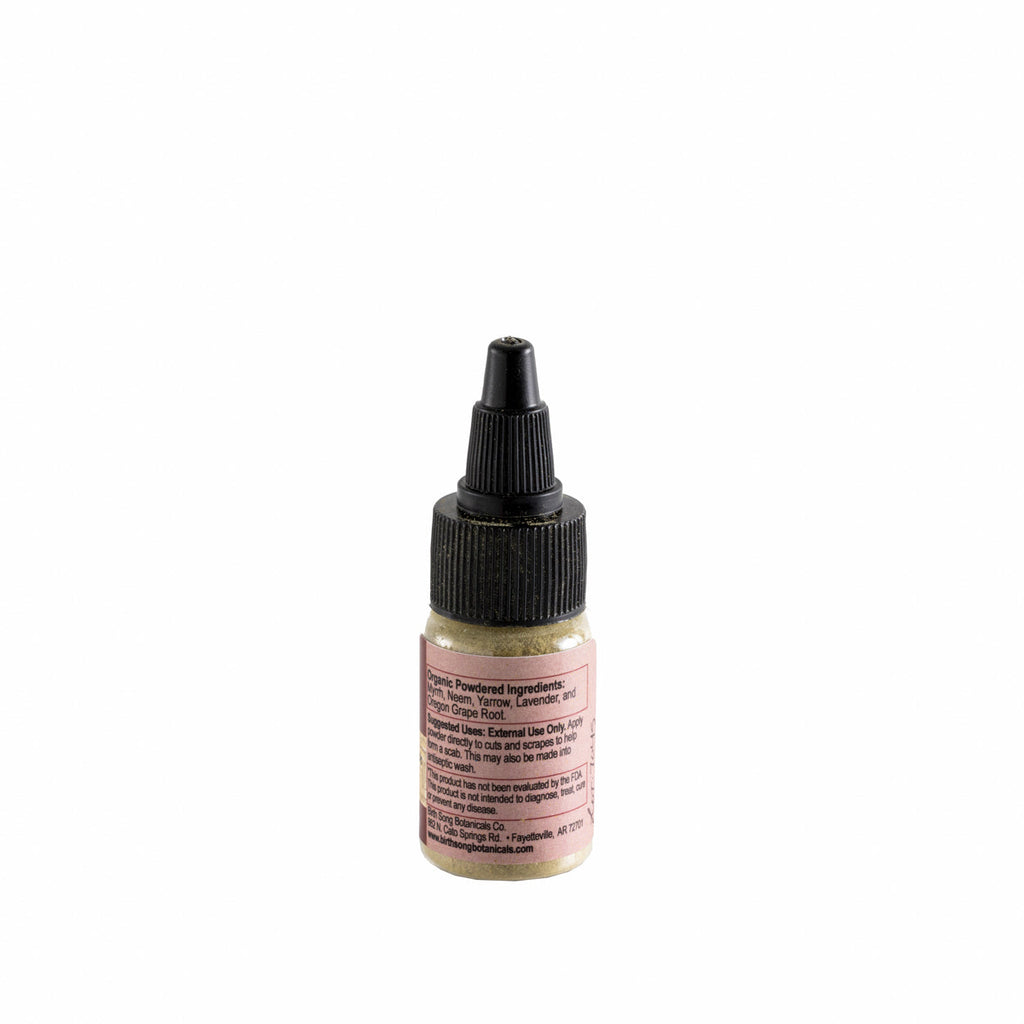 Organic Herbal First Aid Powder for Minor Cuts and Scrapes, with Myrrh, and Yarrow