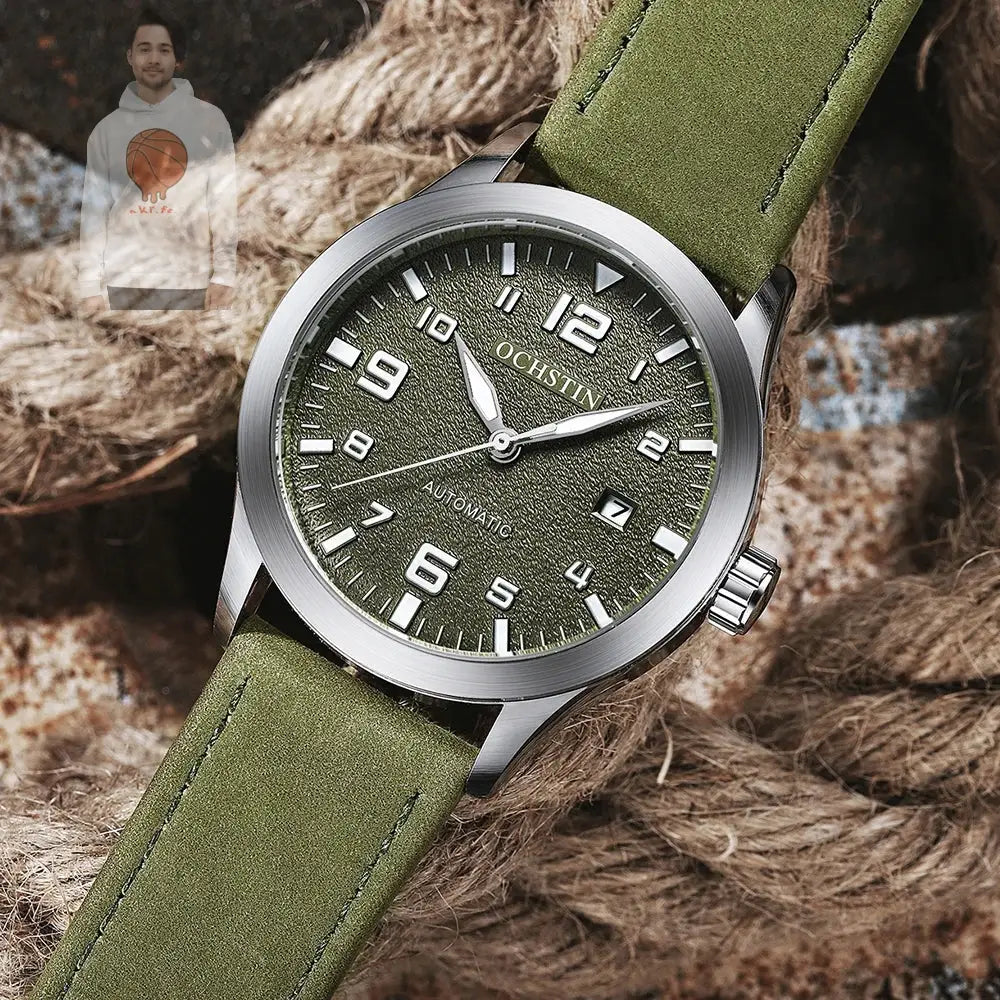 OCHSTIN Men Automatic Mechanical Watch Luxury Casual Dress Military Outdoor Sports Army Mens Wristwatches Waterproof Male Clock ARWELLNESS