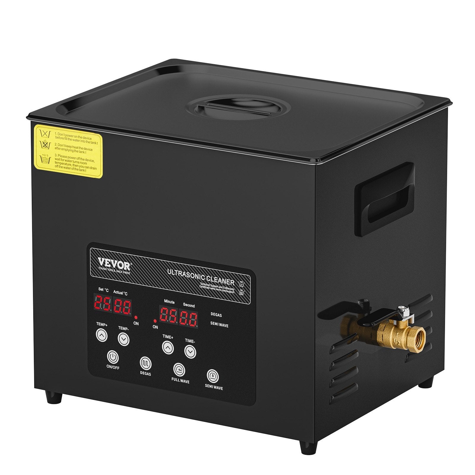 10L Ultra Sonic Cleaner, 240W Digital Ultrasonic Cleaning Machine with Gentle Mode & Upgraded Degassing, 40kHz Industrial Ultrasound Cleaner with Heater & Timer for Retainer, Jewelry, Tools
