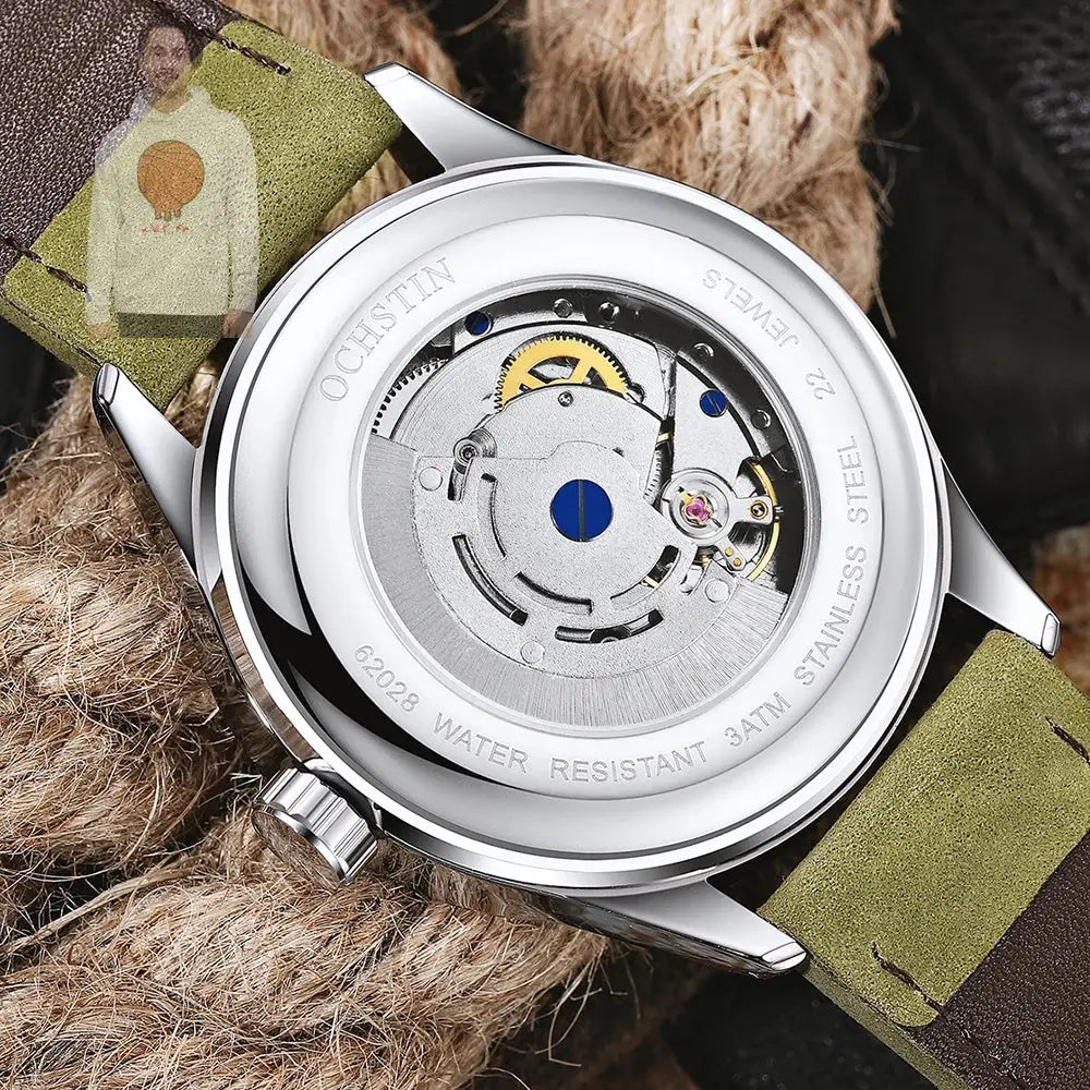 OCHSTIN Men Automatic Mechanical Watch Luxury Casual Dress Military Outdoor Sports Army Mens Wristwatches Waterproof Male Clock ARWELLNESS