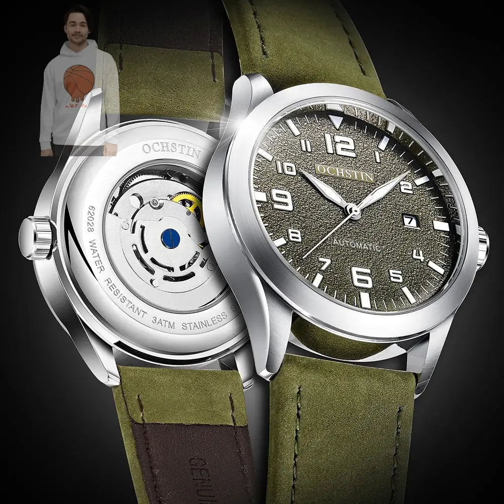 OCHSTIN Men Automatic Mechanical Watch Luxury Casual Dress Military Outdoor Sports Army Mens Wristwatches Waterproof Male Clock ARWELLNESS