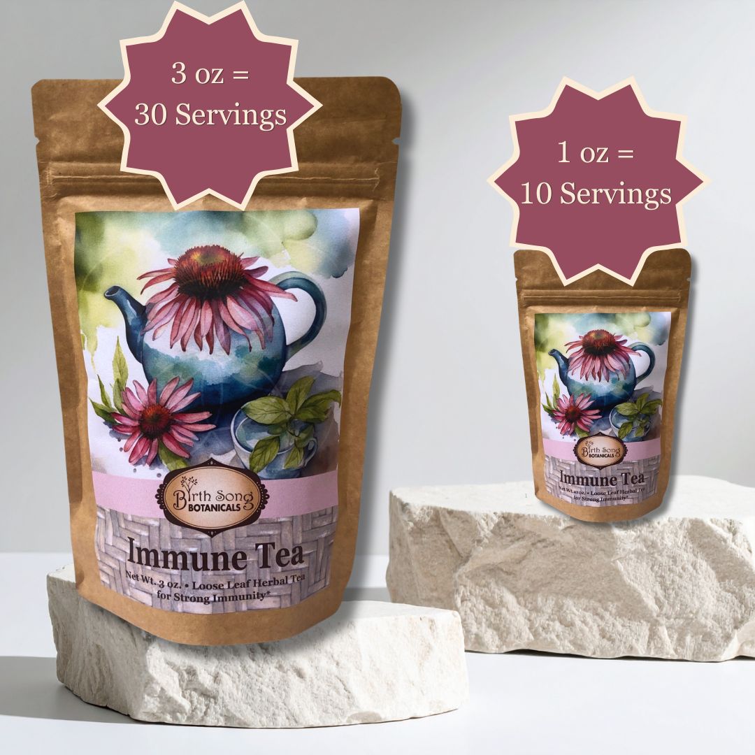 Herbal Immune Tea with Echinacea and Elderberry For Immune Support