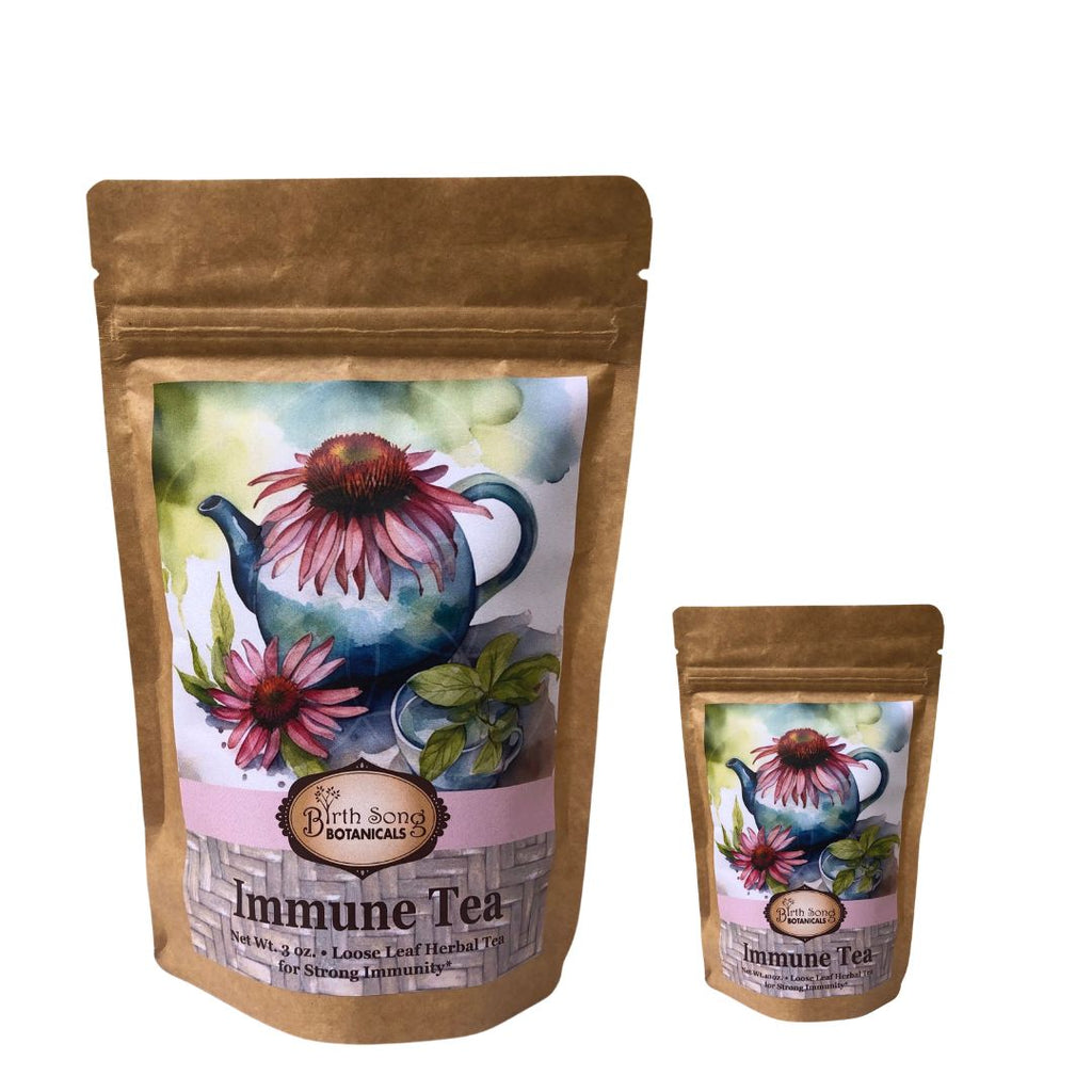 Herbal Immune Tea with Echinacea and Elderberry For Immune Support