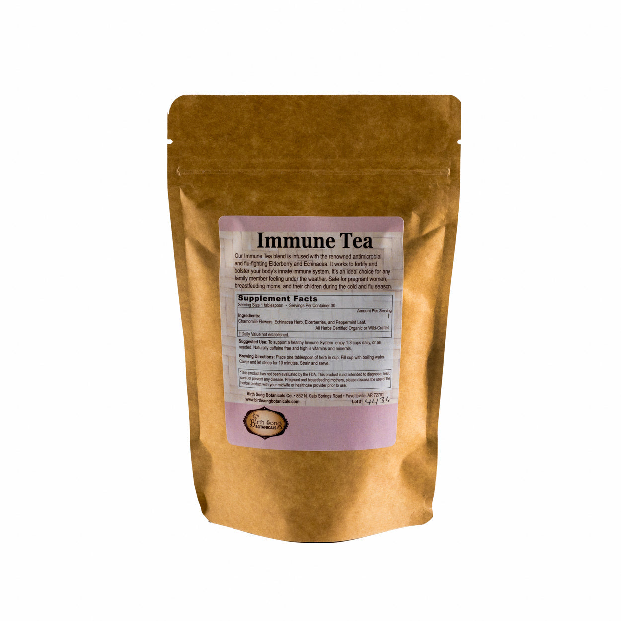Herbal Immune Tea with Echinacea and Elderberry For Immune Support