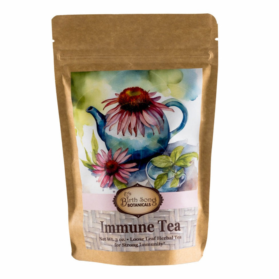Herbal Immune Tea with Echinacea and Elderberry For Immune Support