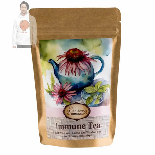Herbal Immune Tea with Echinacea and Elderberry For Immune Support Birth Song Botanicals Co.