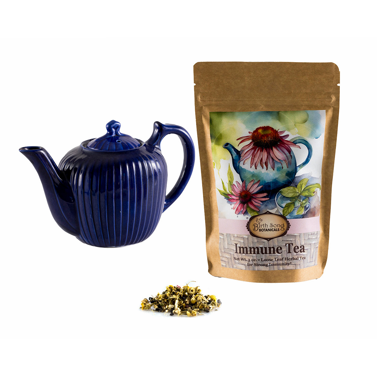 Herbal Immune Tea with Echinacea and Elderberry For Immune Support