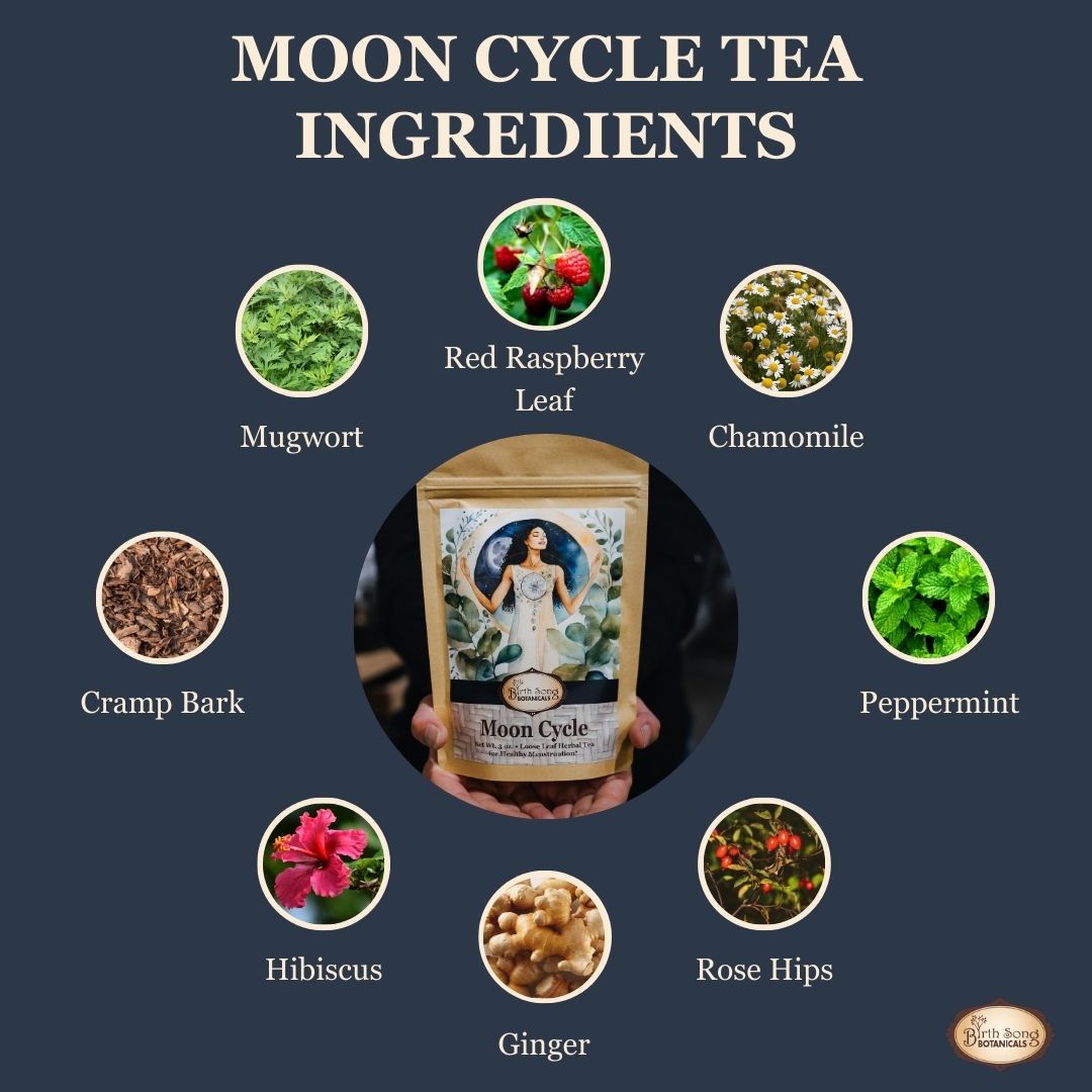Moon Cycle Herbal Tea for Menstrual Support with Mugwort