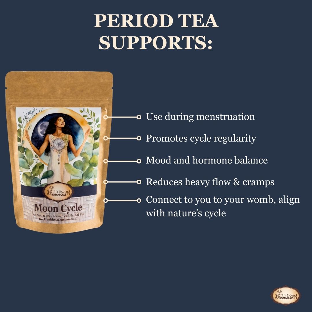 Moon Cycle Herbal Tea for Menstrual Support with Mugwort