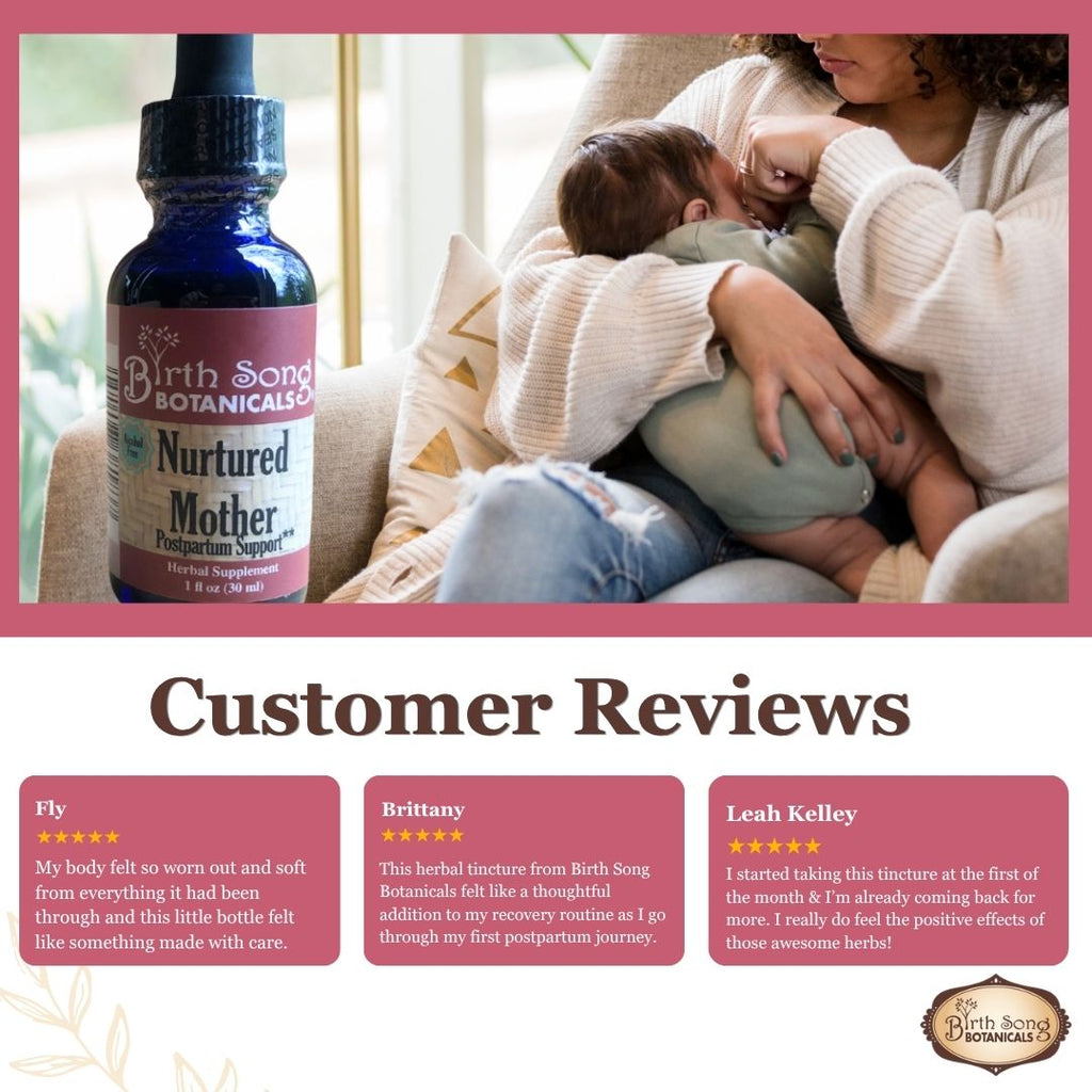 Nurtured Mother Postpartum Recovery Tincture for After Birth Cramps 1 oz.
