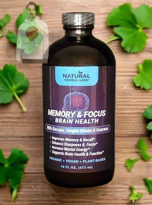 Organic Memory & Focus Herbal Tonic – Bacopa, Ginkgo Biloba, Guarana | Natural Brain Health & Mental Clarity Support VeggieVerve