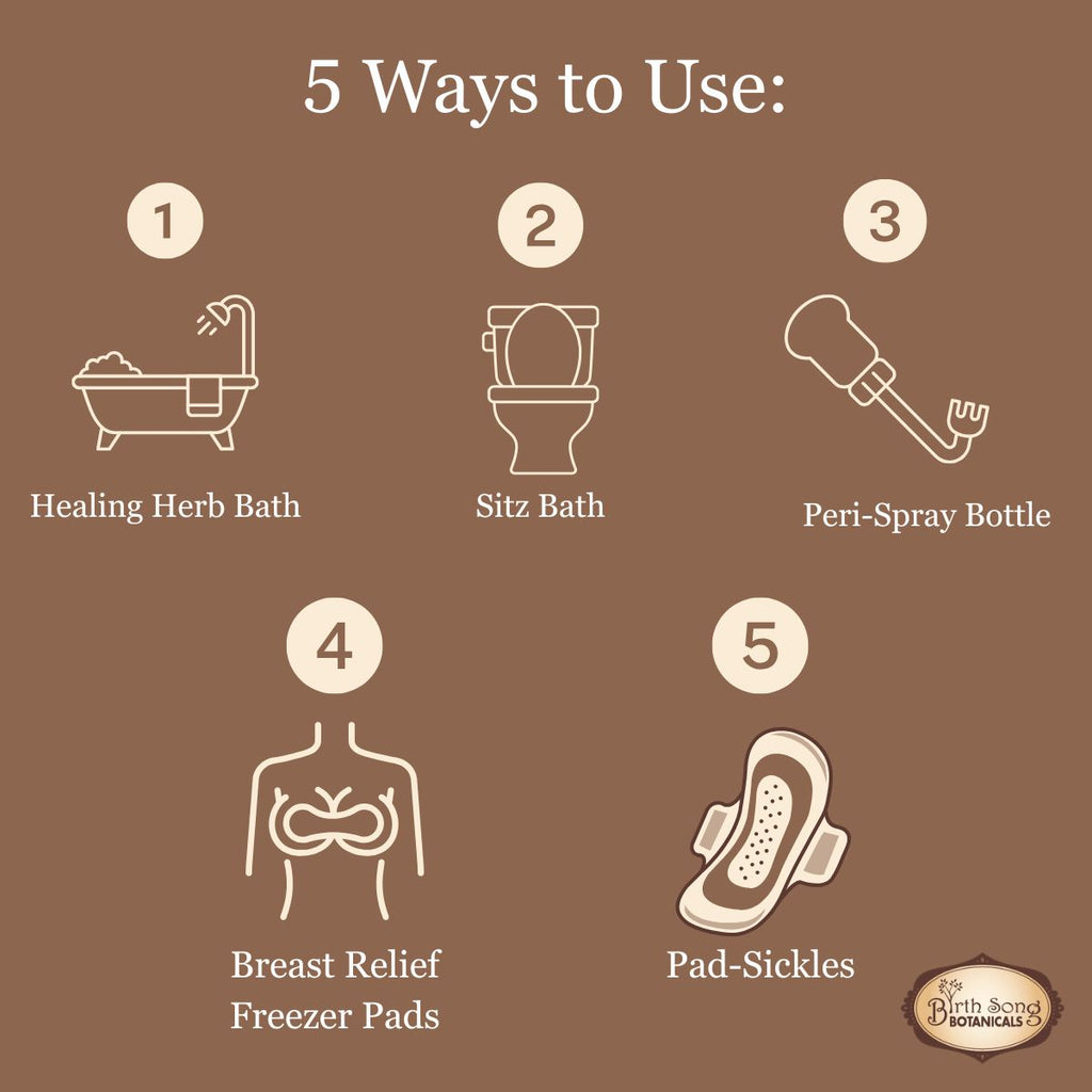 Herbal Postpartum Bath for After Birth Recovery and Perineal Care