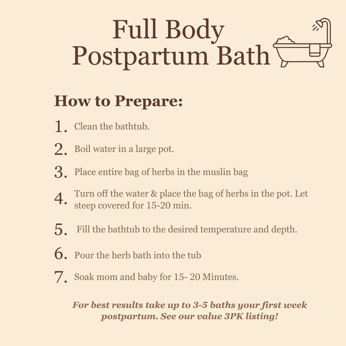 Herbal Postpartum Bath for After Birth Recovery and Perineal Care