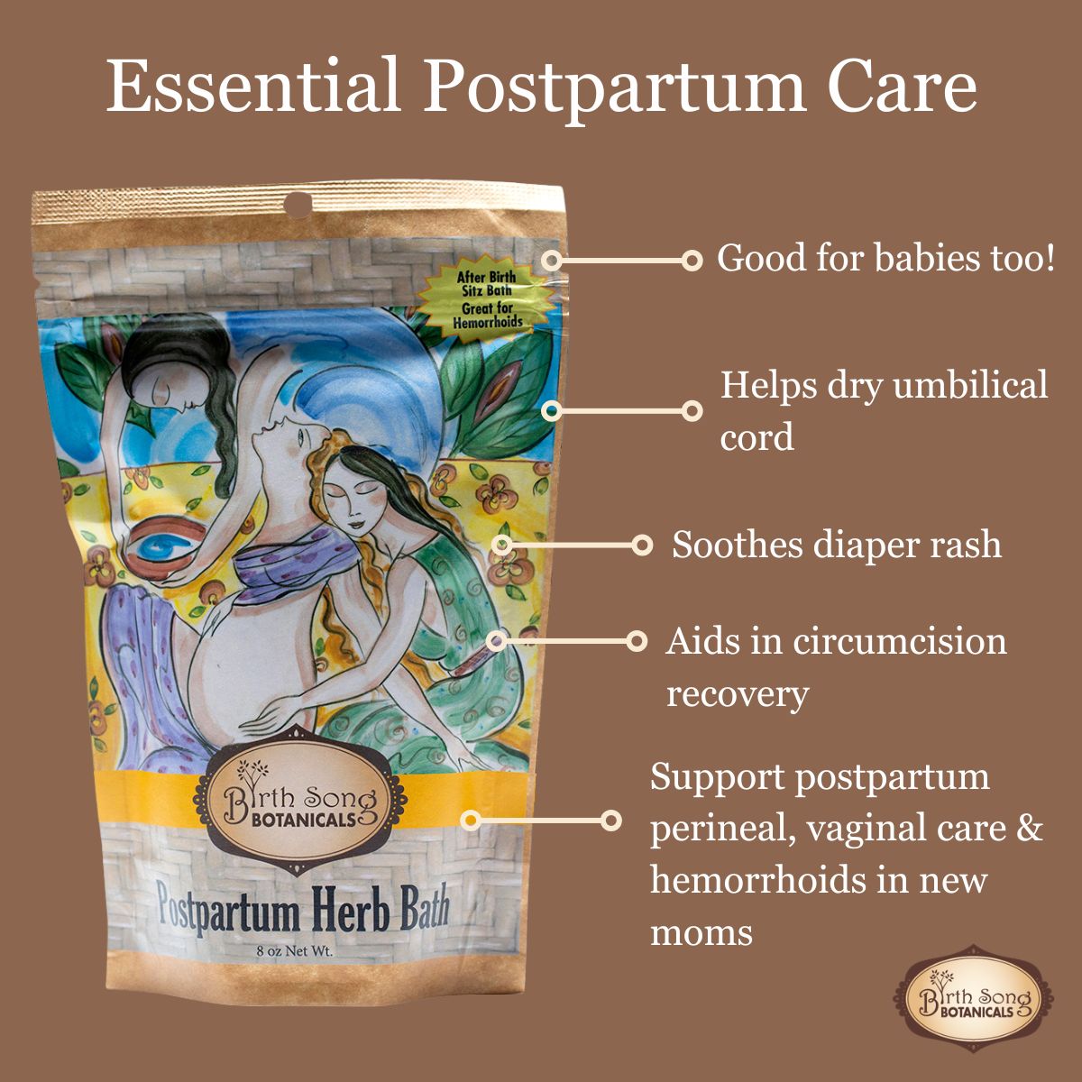 Herbal Postpartum Bath for After Birth Recovery and Perineal Care