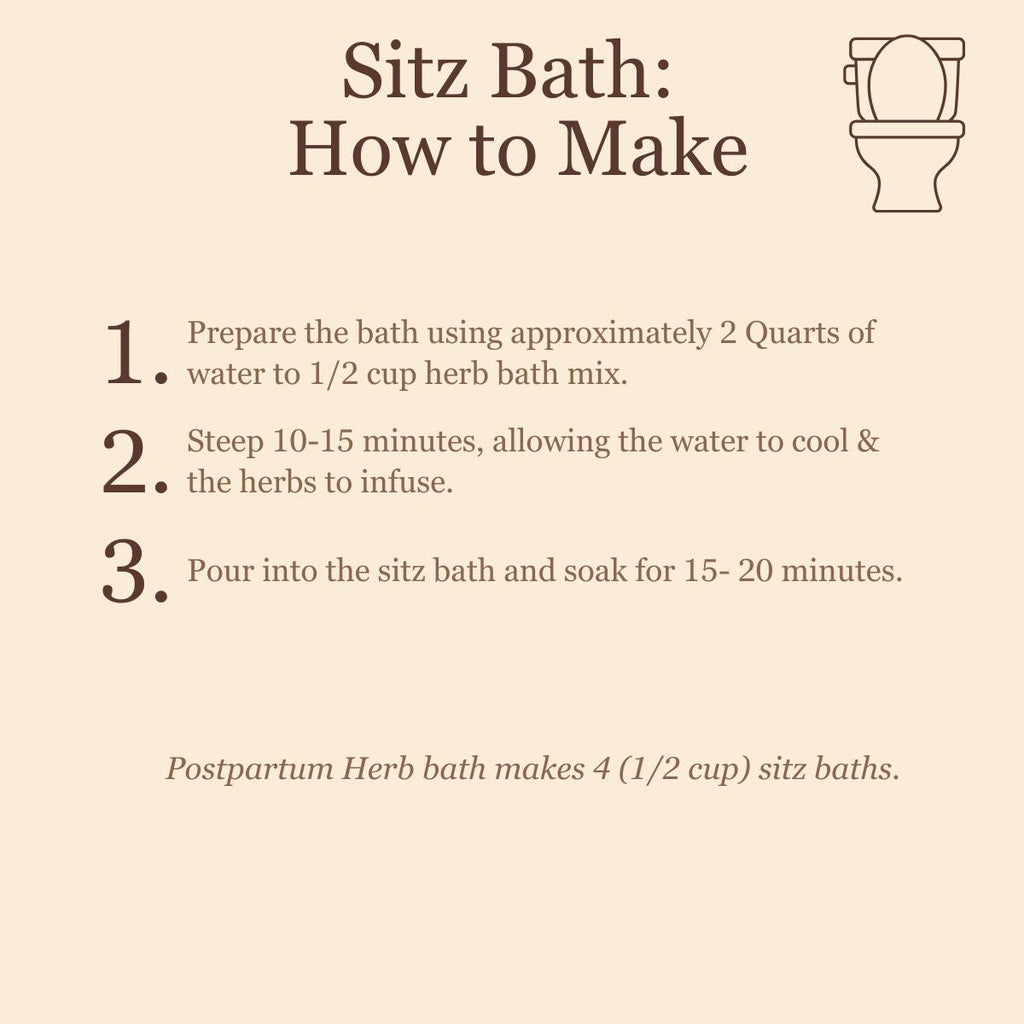 Herbal Postpartum Bath for After Birth Recovery and Perineal Care