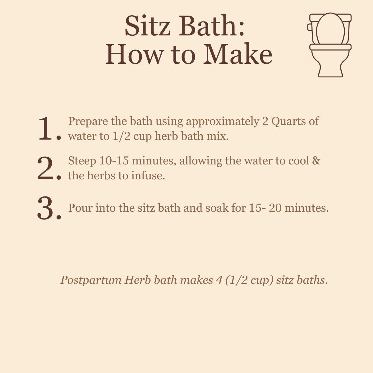 Herbal Postpartum Bath for After Birth Recovery and Perineal Care