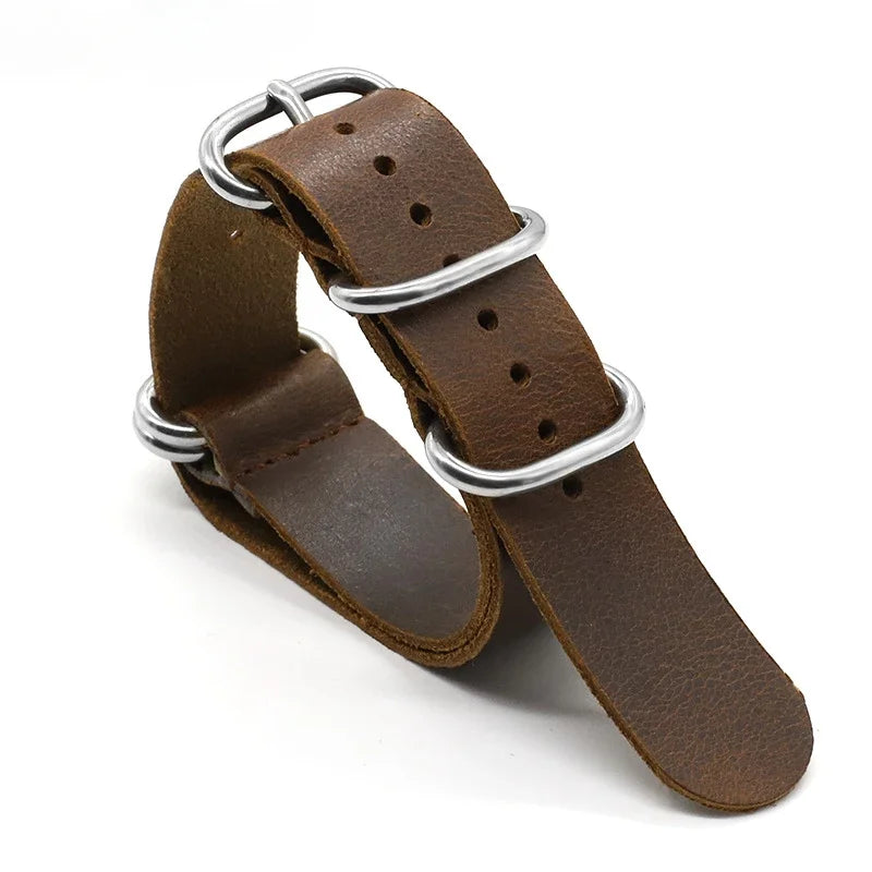 Vintage Genuine Leather Watch Band – 18mm / 20mm / 22mm