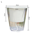 Flower Plant Pot Self Watering Planter Transparent Planting Flower Pot Water Storage Basin Stock Garden Supplies Home Decor FU