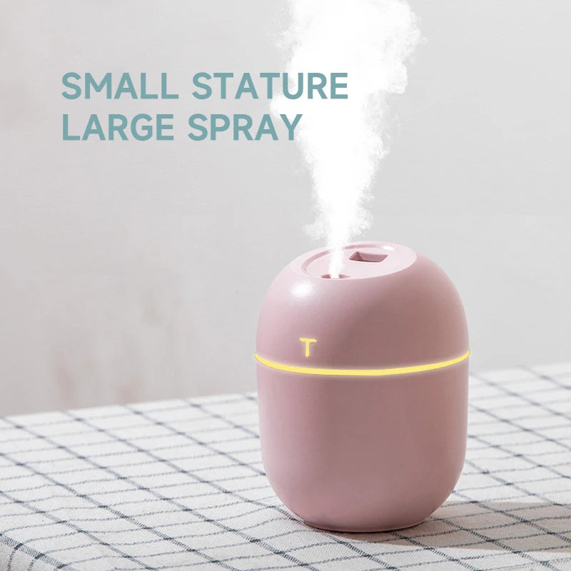 220ml Mini Humidifier USB Aroma Diffuser Mist Maker Desktop Essential Oil Scent Diffuser Smart Home Appliance with LED Light