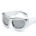 Cool Exaggerated Glasses Future Science And Technology Sense Skiing Big Frame Sunglasses Dazzling Men And Womean