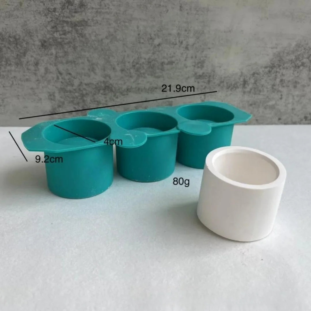 Aromatherapy Candle Cup Silicone Mold DIY Concrete Succulent Flowerpot Molds Square Round Storage Jar Pen Holder Mould