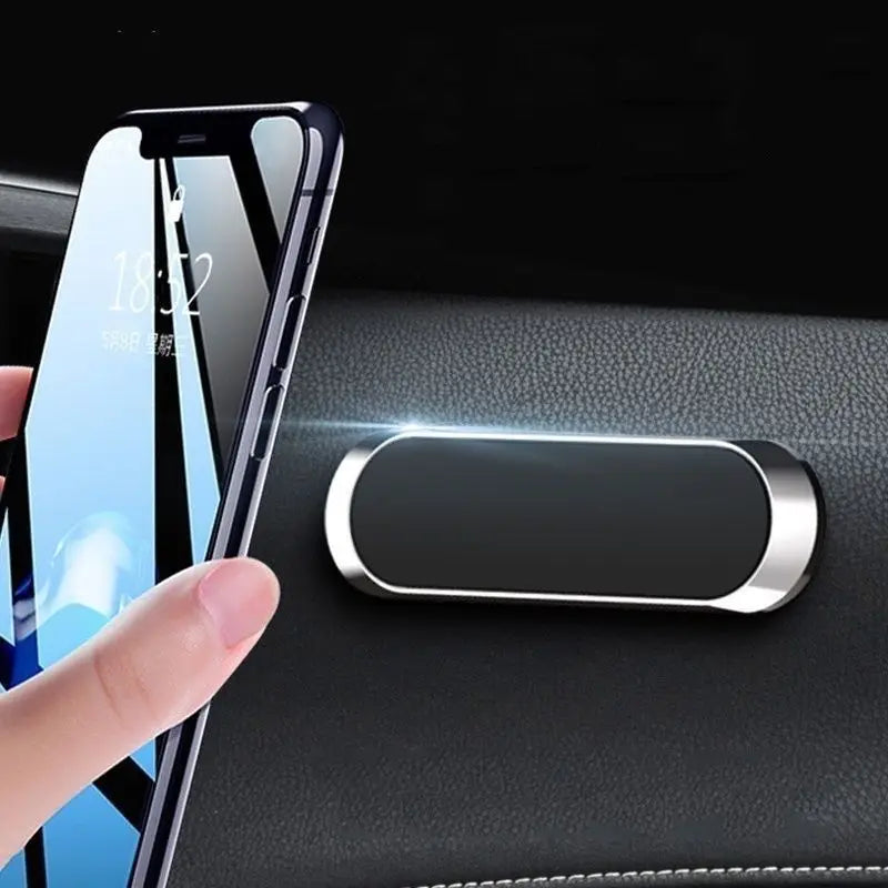 Mini Magnetic Car Phone Mount – Dashboard Strip Style