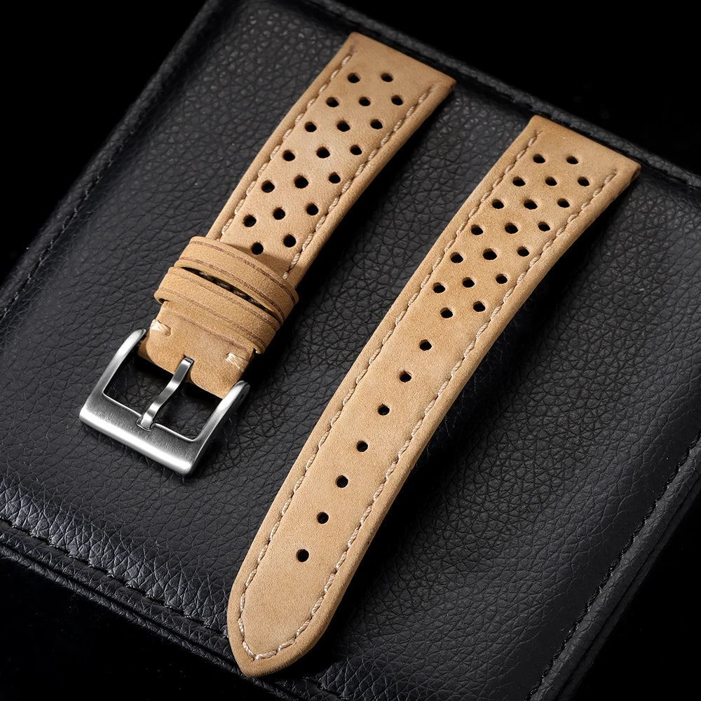 18mm 20mm 22mm Vintage Calfskin Strap Universal Cowhide Watch Band Breathable Bracelet for Men Women Sport Wristbelt Accessories