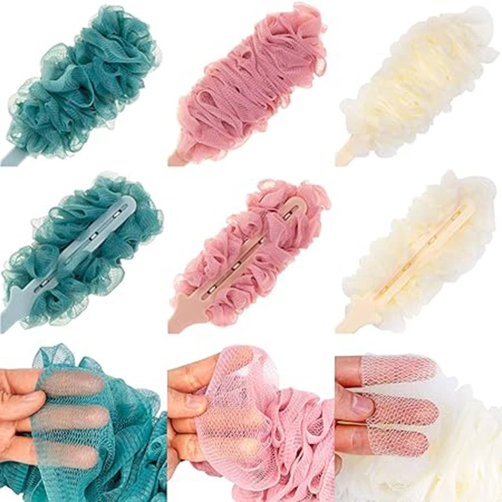 Back Scrubber for Shower Long Handle Bath Body Brush Soft Nylon Mesh Sponge for Shower Stick for Men Women Exfoliating Brush