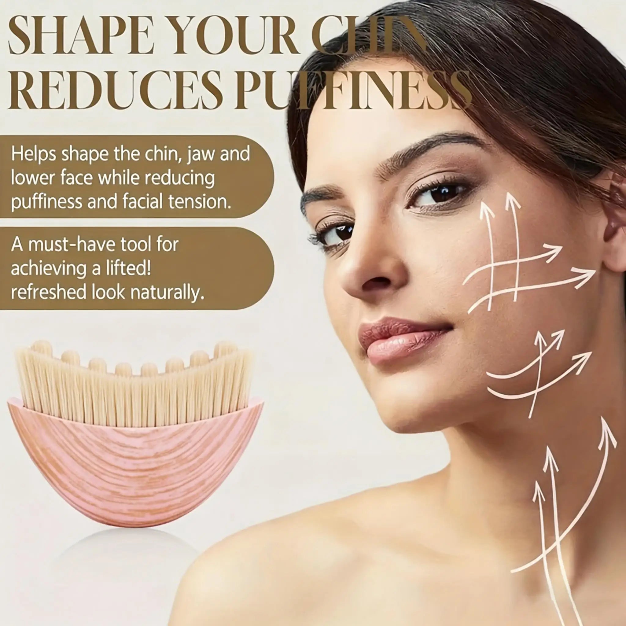 2026 New Model- Sensitive Skin Lymphatic Facial Massage Brush- Suitable for Lymphedema and, Oval Bristles Manual Skincare,