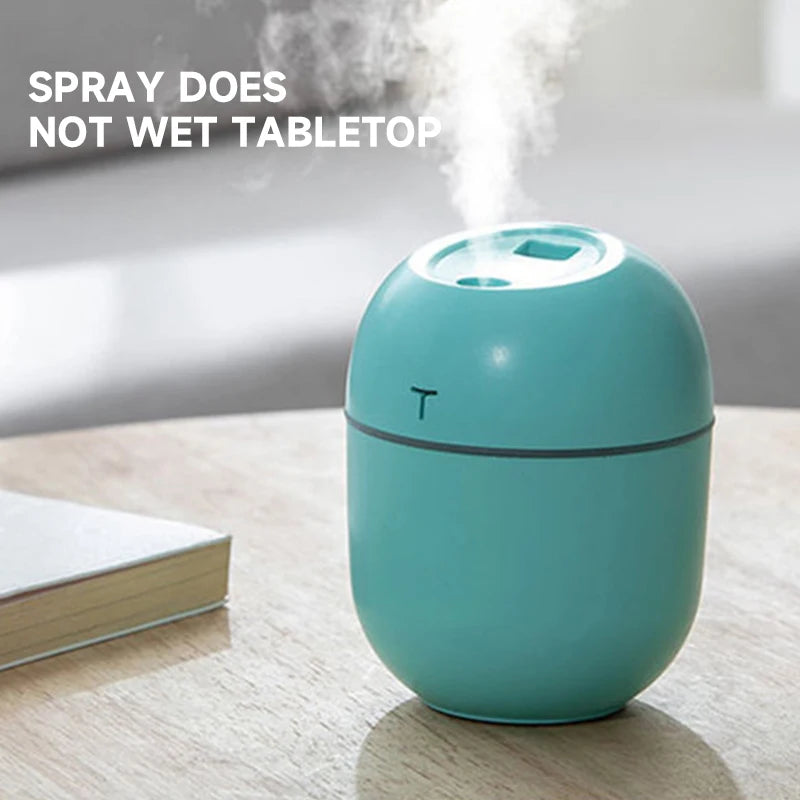 220ml Mini Humidifier USB Aroma Diffuser Mist Maker Desktop Essential Oil Scent Diffuser Smart Home Appliance with LED Light