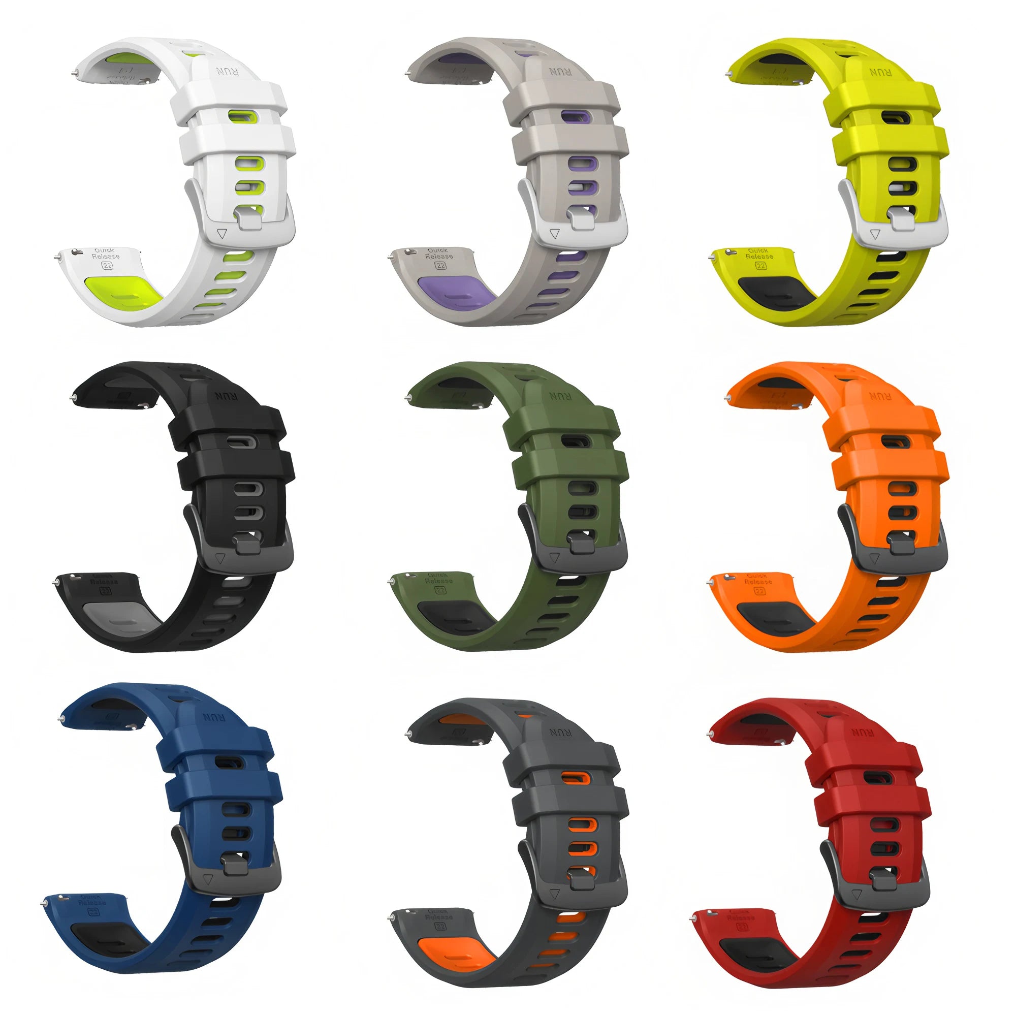 Quick Release Silicone Sport Band for Garmin – 22mm