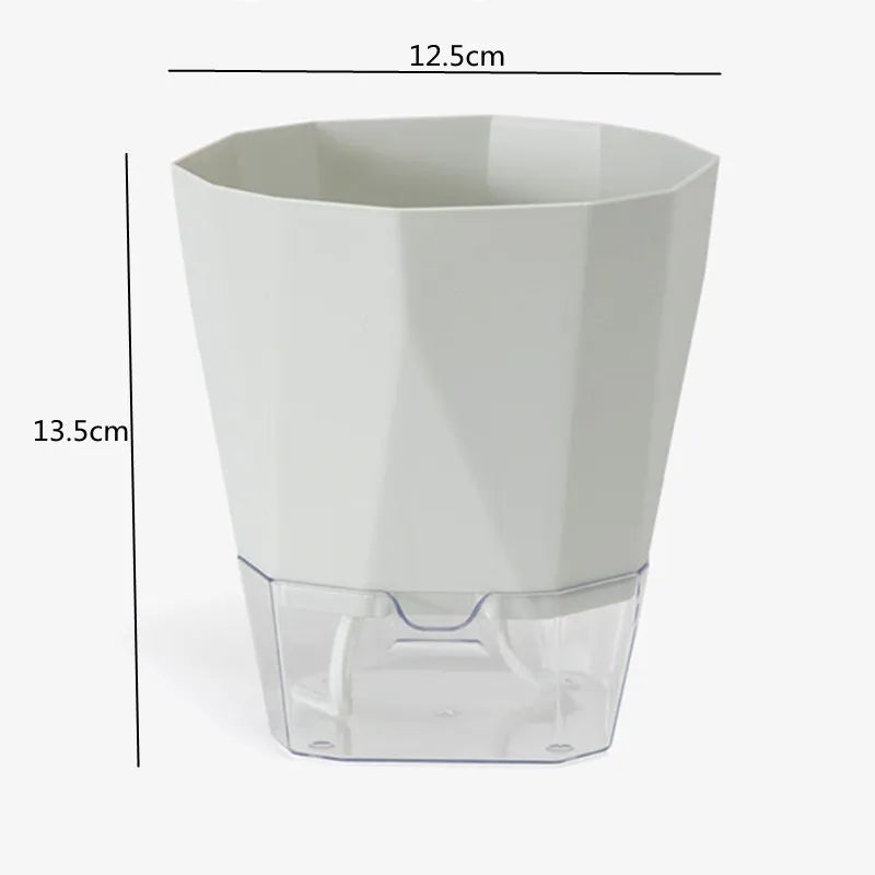 Flower Plant Pot Self Watering Planter Transparent Planting Flower Pot Water Storage Basin Stock Garden Supplies Home Decor FU