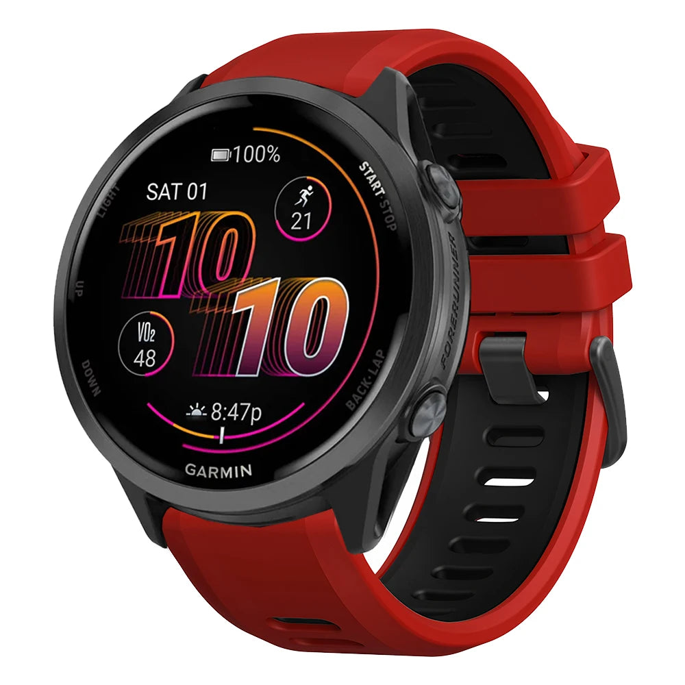 Quick Release Silicone Sport Band for Garmin – 22mm