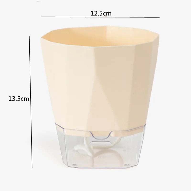Flower Plant Pot Self Watering Planter Transparent Planting Flower Pot Water Storage Basin Stock Garden Supplies Home Decor FU