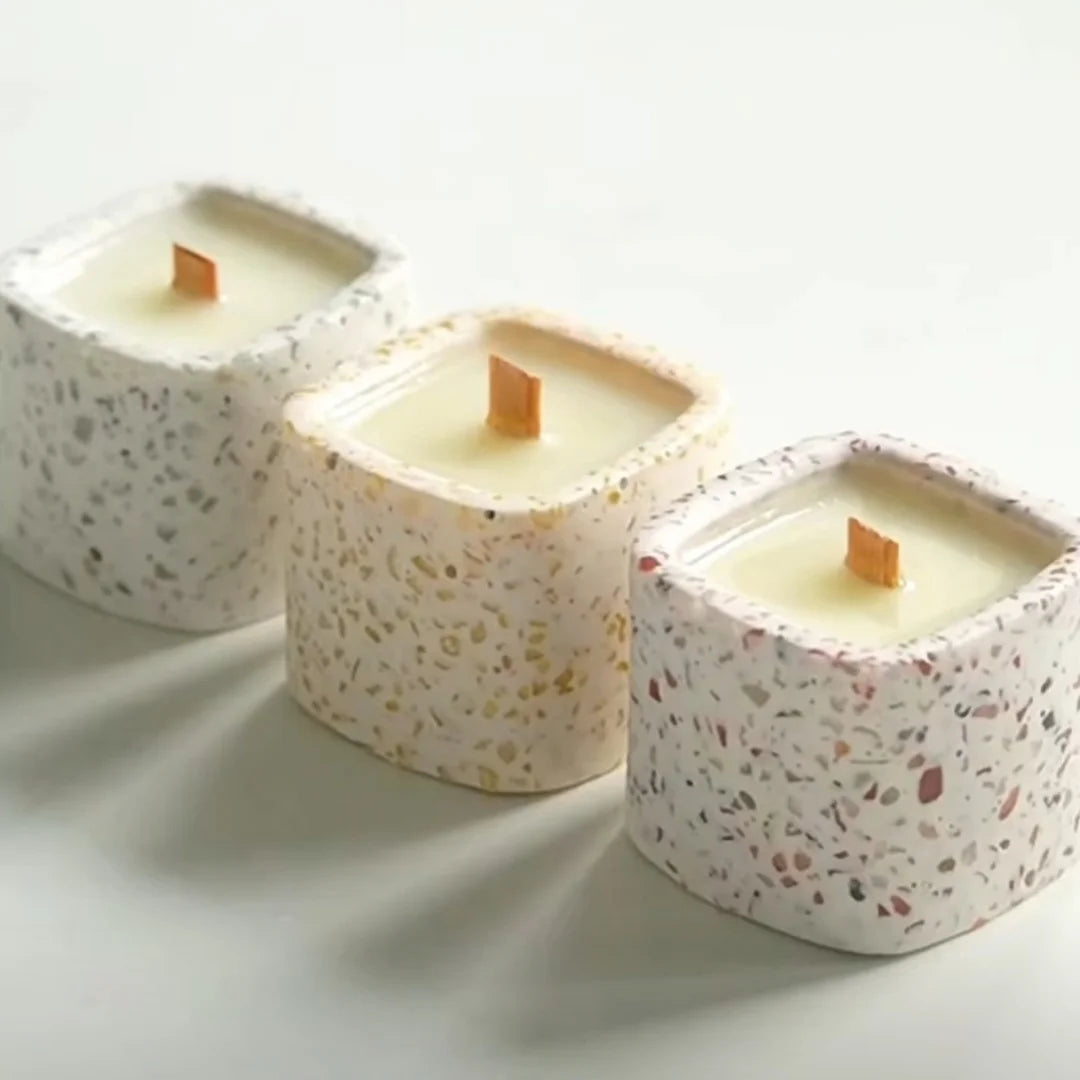 Aromatherapy Candle Cup Silicone Mold DIY Concrete Succulent Flowerpot Molds Square Round Storage Jar Pen Holder Mould