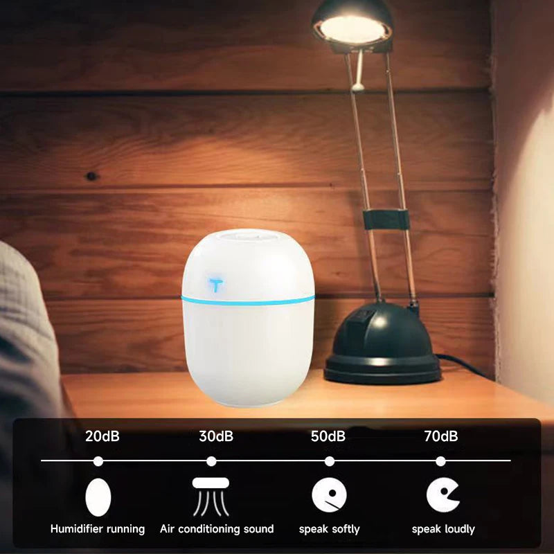 220ml Mini Humidifier USB Aroma Diffuser Mist Maker Desktop Essential Oil Scent Diffuser Smart Home Appliance with LED Light
