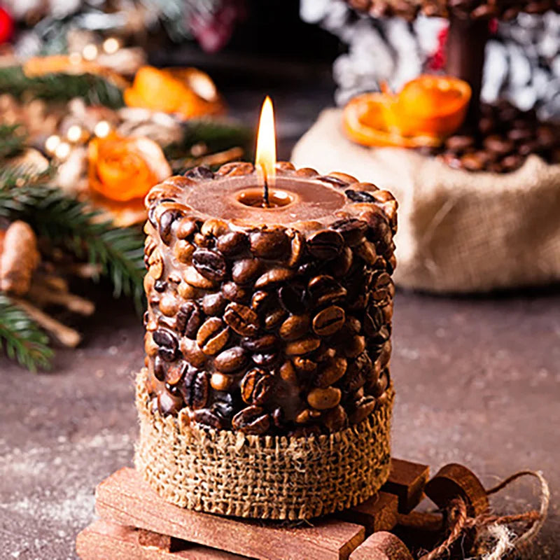 Mini Coffee Bean Silicone Mold Simulation Coffee Bean Chocolate Mold DIY Aromatherapy Candle Decoration Accessories
