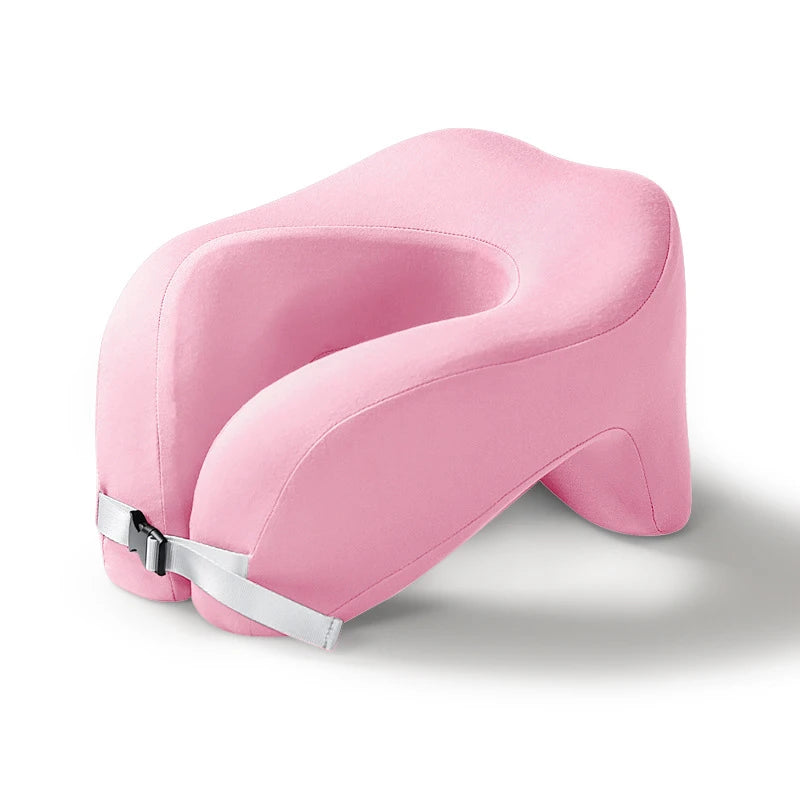 Travel Pillow U-Shape Pure Memory Foam Neck Pillow For Airplane Office Nap Cervical Pillows Flight Sleeping Head Neck Support